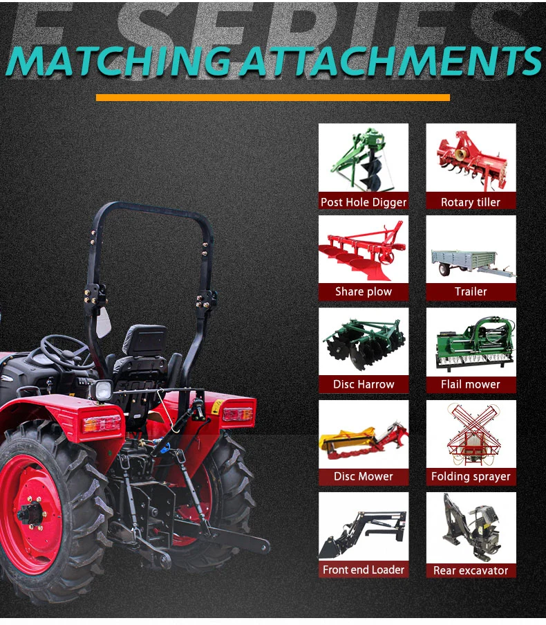 Farming 4WD Machinery Tractor Small Mini Agricultural Farm Tractor