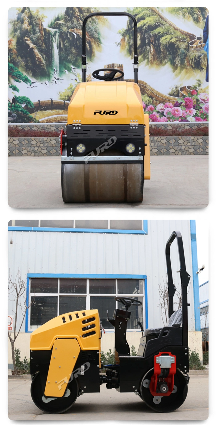 Hydraulic Steering 1 Ton Road Roller Machine Compactor Asphalt Road Roller Fyl-880