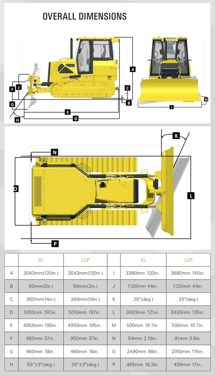 Reliable and Durable Crawler Hydraulic Dozer Crawler Tractor Dh13K Bulldozer