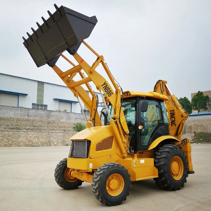 Yn886 Wz30-25 Wheel Backhoe Loader 2.5 Ton 4X4 Backhoe Wheel Small Excavator Backhoe Loader